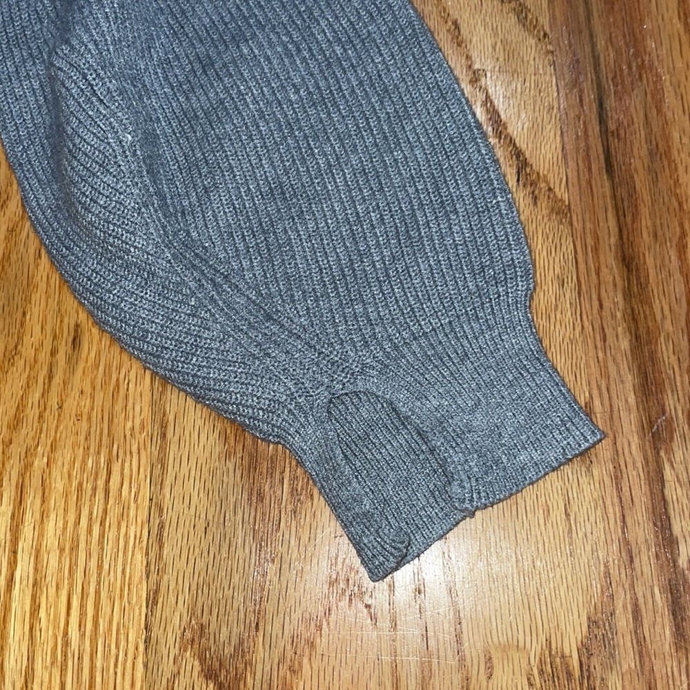 NEW Scoop Women's Ribbed Sweater Dress Zip Turtleneck M Gray - Picture 14 of 14